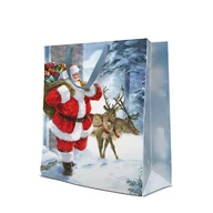 Opakowania i torebki na prezenty - PAW Torba świąteczna, duża. Mikołaj nadchodzi - miniaturka - grafika 1
