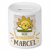 Skarbonki - Skarbonka 330 ml Dla Marcela Syna Dziecka Prezent z Nadrukiem ze Zdjęciem - miniaturka - grafika 1