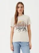 Koszulki i topy damskie - ONLY T-Shirt Lucy 15307412 Beżowy Regular Fit - miniaturka - grafika 1