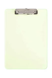 Clipboard plastikowy | podkładka z klipsem | MAULneon | przezroczysty, żółty neonowy | A4 - Deski z klipsem - miniaturka - grafika 1