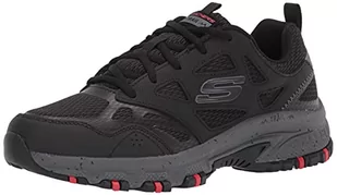 Skechers Hillcrest męskie trampki, czarna skóra/siatka/syntetyk/grafitowe wykończenie, 10 UK, Czarna, skórzana siatka syntetyczna węgiel drzewny wykończenie, 42.5 EU - Trampki męskie - miniaturka - grafika 1