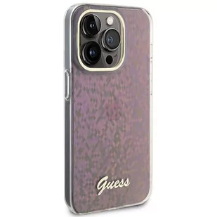 Guess GUHCP15LHDECMP iPhone 15 Pro 6.1" różowy/pink hardcase IML Faceted Mirror Disco Iridescent - Etui i futerały do telefonów - miniaturka - grafika 4
