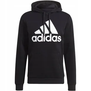 Bluza męska adidas Essentials Fleece Big Logo Hoodie czarna GK9220 M - Bluzy męskie - miniaturka - grafika 1