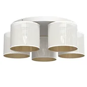 Lampy sufitowe - Biała lampa sufitowa z pięcioma abażurami LX 5263 z serii LOFT SHADE - miniaturka - grafika 1