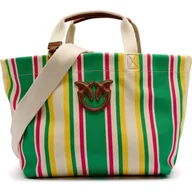 Torby podróżne - Pinko Torba plażowa z dodatkiem skóry - miniaturka - grafika 1