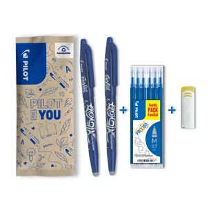 Mega zestaw 2x PILOT FRIXION 0,7+ wkłady x6+ gumka - Długopisy - miniaturka - grafika 1