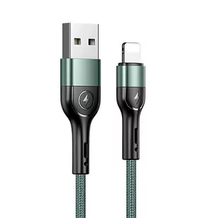 USAMS Kabel pleciony U55 lightning for set U55 zielony/green 1m SJ448USBSG02 (US-SJ448) - Kable USB - miniaturka - grafika 1