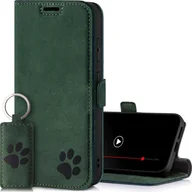 Etui i futerały do telefonów - Etui na telefon SURAZO do Samsung Galaxy S24 FE - skórzany pokrowiec ochronny z motywem łapy - etui z klapką RFID w kolorze ciemnozielonym - miniaturka - grafika 1
