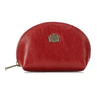 Portfele - Bilonówka ze skóry półokrągła czerwona - miniaturka - grafika 1