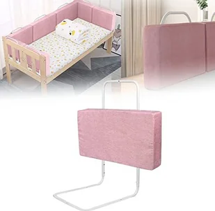 YARDIN barierka na łóżko dziecięce 60 cm, barierka zabezpieczająca przed upadkiem dla dzieci, regulowana wysokość 40-60 cm, (wiśniowy róż) - Łóżka dla dzieci i młodzieży - miniaturka - grafika 1