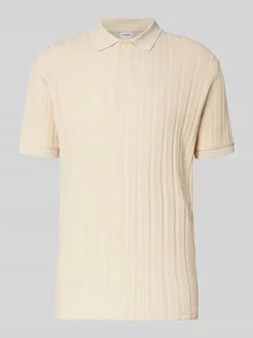 Koszulka polo o kroju slim fit z fakturowanym wzorem model ‘JADEN’ - Koszulki męskie - miniaturka - grafika 1