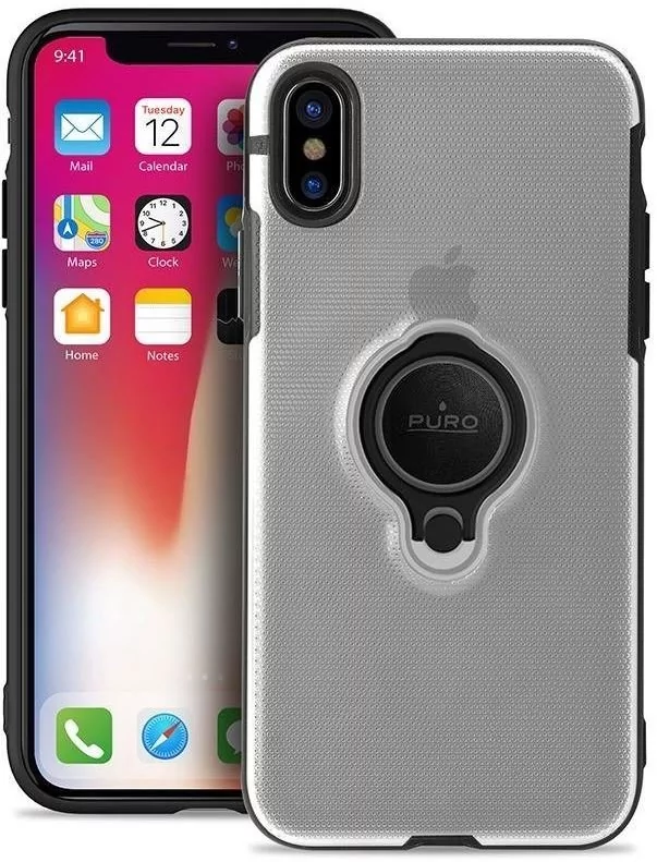 PURO Magnet Ring Cover do iPhone XR przezroczysty (IPCX61MAGRINGTR)