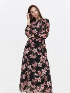 Sukienki - Długa sukienka maxi w kwiaty - miniaturka - grafika 1