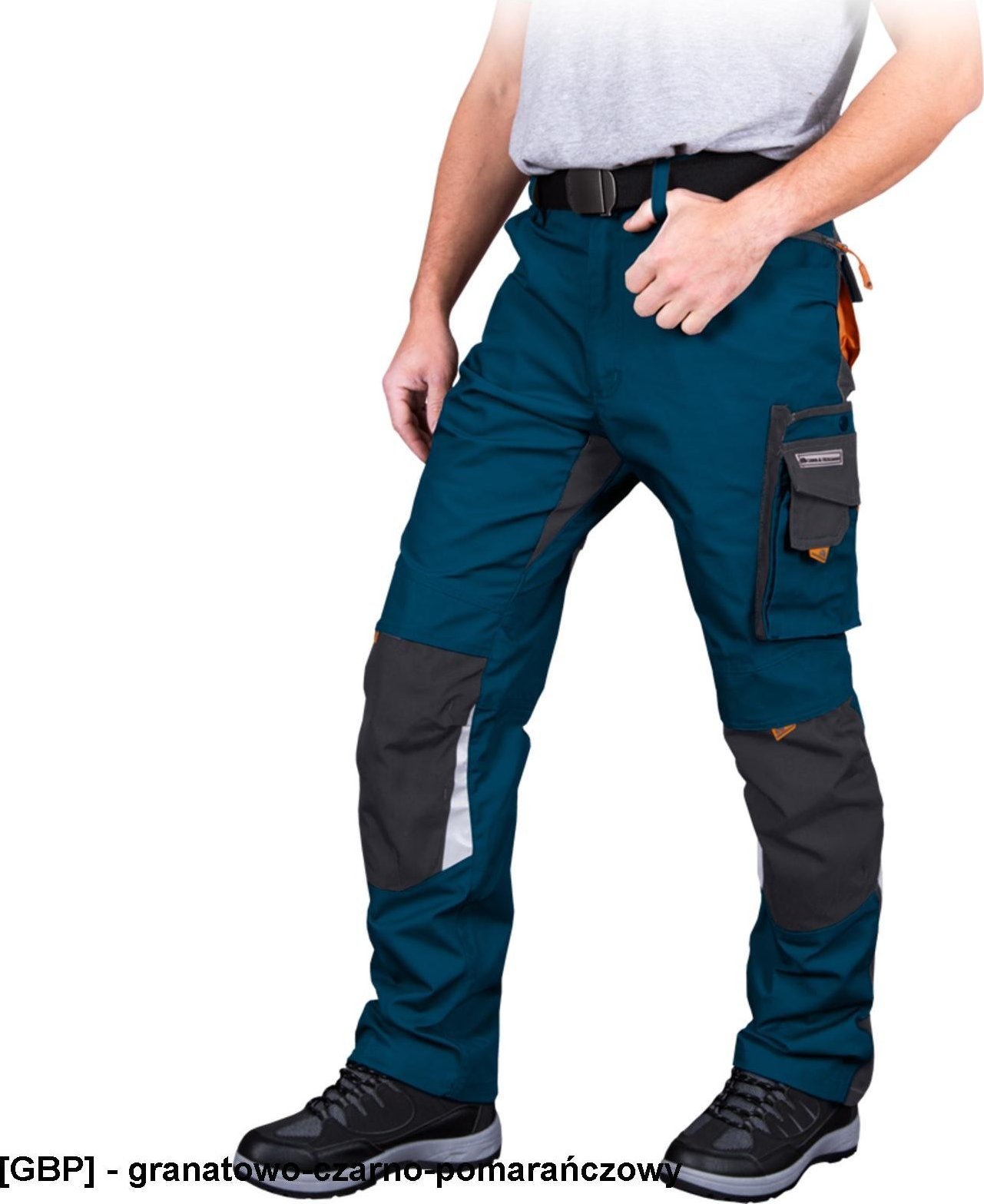 Leber&Hollman LHNAT - spodnie ochronne do pasa - granatowo-czarno-pomarańczowy 46