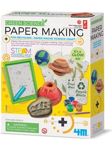 4M Zestaw do eksperymentowania "Paper Making - Green Science" - 5+ - Mały naukowiec - miniaturka - grafika 1