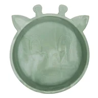 Miseczki i talerzyki dla dzieci - Nuuroo silikonowa miseczka głęboka duża GIRAF Light Green - miniaturka - grafika 1