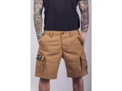 Spodnie męskie - spodnie bojówki krótkie BLACK HEART - CARGO BROOKS khaki-XXL - miniaturka - grafika 1