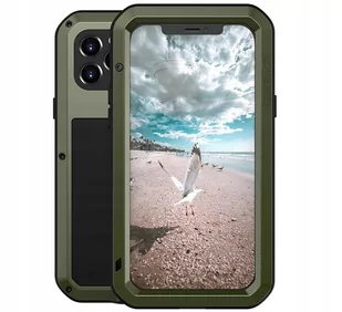 Love Mei Etui Pancerne + szkło iPhone 12 Pro, zielone 6932809615892 - Etui i futerały do telefonów - miniaturka - grafika 1