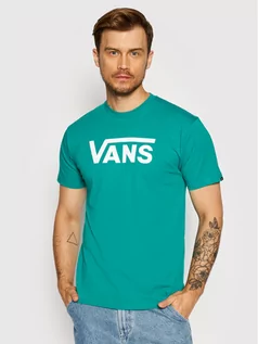 Koszulki męskie - Vans T-Shirt Classic VN000GGG Zielony Regular Fit - grafika 1