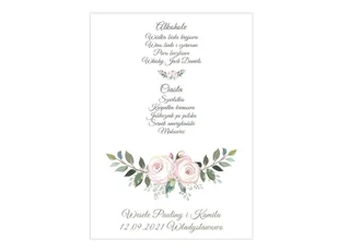 Weselne menu - 4 szt. - Wesele i ślub - miniaturka - grafika 1