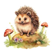 Pasmanteria - Naprasowanka Jeż śmieszny zabawny art 19 - miniaturka - grafika 1