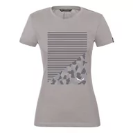 Koszulki i topy damskie - Salewa T-shirt damski Geometric Dry W Heather Grey/Camou&stripes 44 00-0000027942 - miniaturka - grafika 1