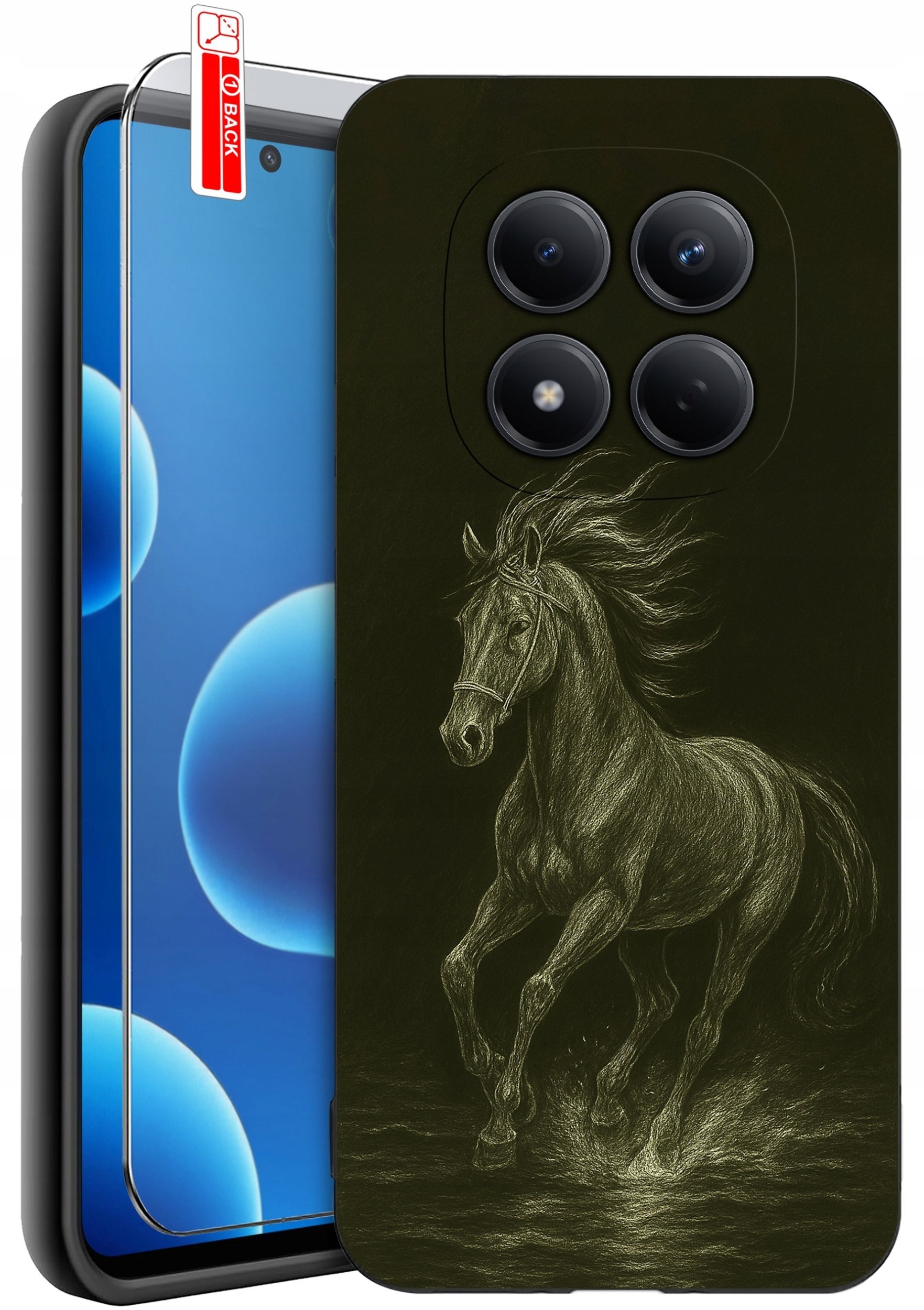 krainaGSM Etui Do Xiaomi Redmi Note 15 Pro 5G Wzory Silikonowe Matt Case + Szkło