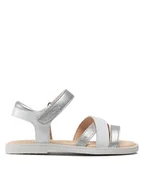 Buty dla dziewczynek - Geox Sandały J S.Karly G. D J5235D 002BJ C1000 M Srebrny - miniaturka - grafika 1