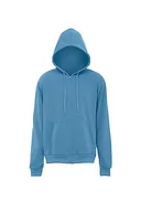 Bluzy męskie - Mo Athlsr Męska bluza z kapturem z dzianiny z zamkiem błyskawicznym poliester denim niebieski rozmiar XL, niebieski denim, XL - miniaturka - grafika 1