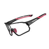 Okulary sportowe - Okulary rowerowe fotochromowe z ramką i filtrami UV 400 UVA i UVB czarno-czerwone ROCKBROS - miniaturka - grafika 1