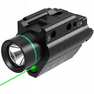 Latarki - Latarka LASER ZIELONY 1000lm CELOWNIK do PISTOLETU ASG GLOCK BROŃ Picatinny - miniaturka - grafika 1