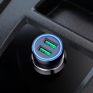 Dudao szybka ładowarka samochodowa 2 x USB 3A 18W szary (R4+) - Ładowarki samochodowe - miniaturka - grafika 3