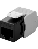 Pozostałe akcesoria sieciowe - CAT 6A gniazdo Keystone RJ45, UTP, 500 MHz - Wersja kolorystyczna Czarny - miniaturka - grafika 1