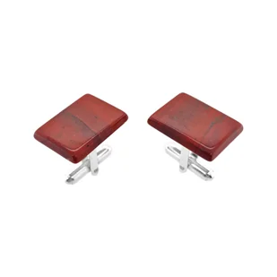 Spinki do mankietów Jaspis czerwony (S1292) Srebro [925] - Spinki do mankietów i krawatów - miniaturka - grafika 1