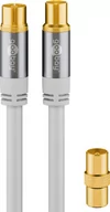 Kable - Goobay TV antenna cable 135dB white 5m 4x shielded (70319) - miniaturka - grafika 1