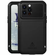 Etui i futerały do telefonów - Love Mei Etui pancerne + szkło iPhone 13 Pro Max, czarne 6932809616981 - miniaturka - grafika 1