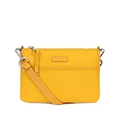 Torebki damskie - Hexagona Paris Femme-Collection Serena-Żółto-w Syntetyczny-1 regulowany odpinany pasek na ramię Ceremonia Torba na telefon, 23 x wys. : 15 x gł. : 2 cm, Żółty - miniaturka - grafika 1