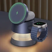 Ładowarki do telefonów - IVANKY Stacja Ładowania 4w1 Dla iPhone iWatch AirPods Z Lampką - miniaturka - grafika 1
