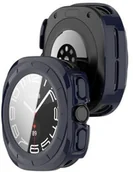 Akcesoria do smartwatchy - Bizon Etui ze szkłem do zegarka Case+Glass Watch do Galaxy Watch Ultra 47 mm, niebieskie - miniaturka - grafika 1