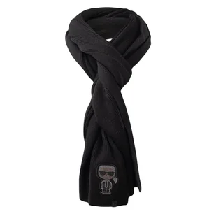Damski Szalik KARL LAGERFELD K/IKONIK RHINEST KARL SCARF 226W3305-999 – Czarny - Apaszki i szaliki damskie - miniaturka - grafika 1