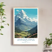 Obrazy i zdjęcia - Nepal - Annapurna, Himalaje - Plakat, pamiątka dla podróżnika - miniaturka - grafika 1