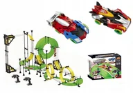 Zabawki konstrukcyjne - OGROMNY TOR WYŚCIGOWY SAMOCHODY NA PILOTA TRASA 13,8M - miniaturka - grafika 1