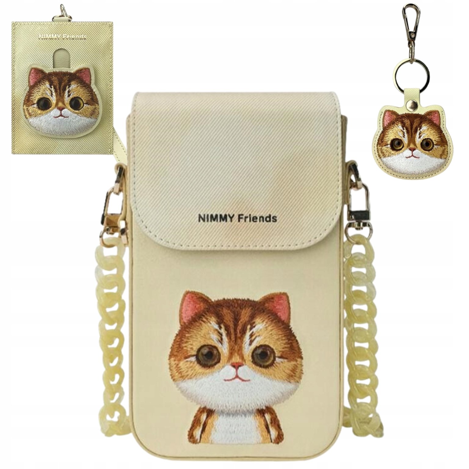 Zestaw torebka na telefon portfel etui na lokalizator Nimmy Big Eyed