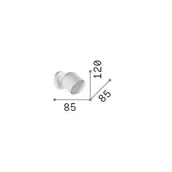 Lampy ścienne - Ideallux Ideal Lux kinkiet Dodo, biały, 1-punktowy, metal Ø 8,5 cm - miniaturka - grafika 1