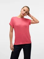 Koszulki i topy damskie - Vero Moda Koszulka w kolorze różowym - miniaturka - grafika 1