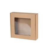 Pudełka i szkatułki - Pudełko Fasonowe Ozdobne Z Okienkiem 200X200X50mm - miniaturka - grafika 1