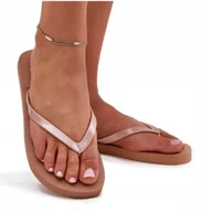 Klapki i japonki damskie - 4F Klapki Damskie Sportowe Japonki Brązowe r.37 - miniaturka - grafika 1