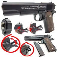Zabawki militarne - Pistolet Metalowy Na Kulki COLT M1911 100% Metal REPLIKA ASG - miniaturka - grafika 1