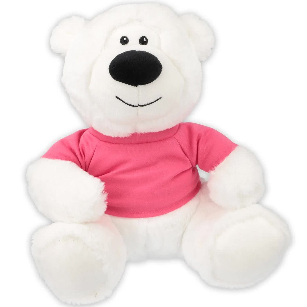 MIS PRZYTULANKA Maskotka Na Prezent Niedźwiedź Polarny Z Różową Koszulką