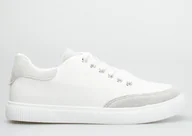 Trampki damskie - Seastar Tenisówki z szarymi zamszowymi wstawkami białe-40 - miniaturka - grafika 1